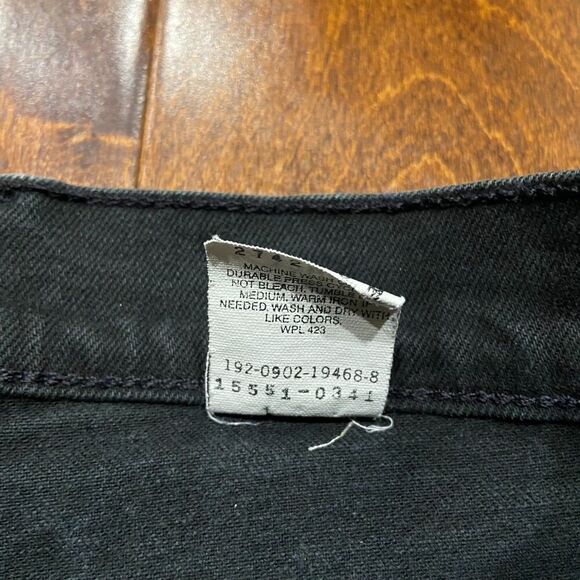 Levi's 550 Relaxed Tapered Vintage Y2K 2001 Black Denim Jeans Women's 12 - Picture 6 of 12